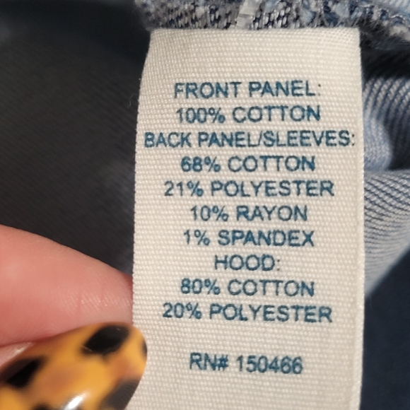 Market & Spruce Removable Hoodie Denim Jean Jacket Size XL Women's - Picture 12 of 13